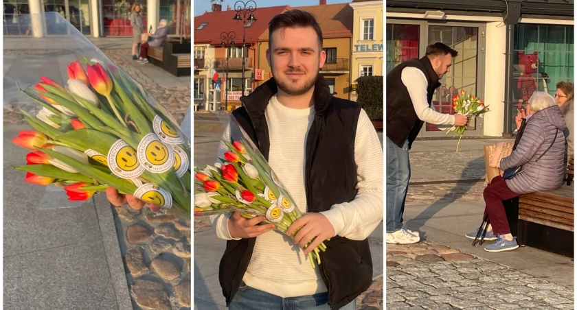 Tulipany za uśmiech – wyjątkowa akcja z okazji Dnia Kobiet w Łomży