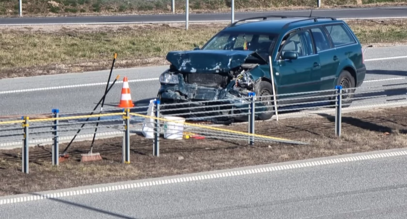 Wypadek na Via Baltice. Jedna osoba w szpitalu