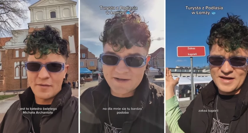 Kolorek odwiedził Łomżę. Popularny youtuber wychwalał atrakcje miasta [VIDEO]