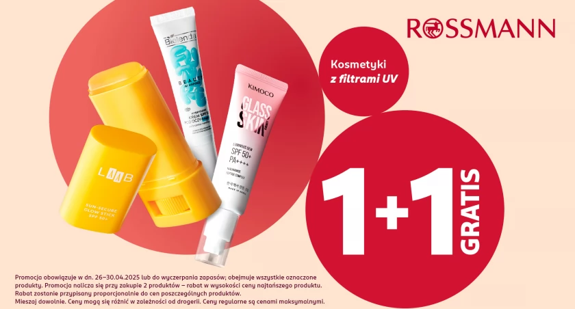 Promocja „1+1 gratis” na SPF w Rossmannie