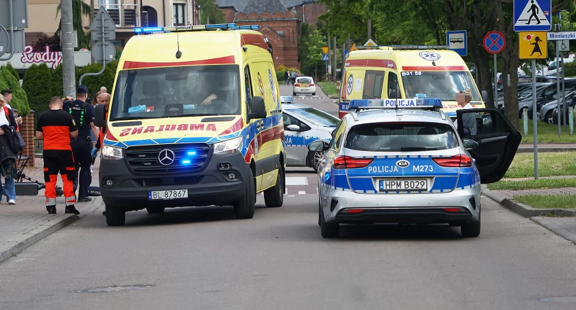 Groźny upadek ósmoklasistów na hulajnodze [FOTO]