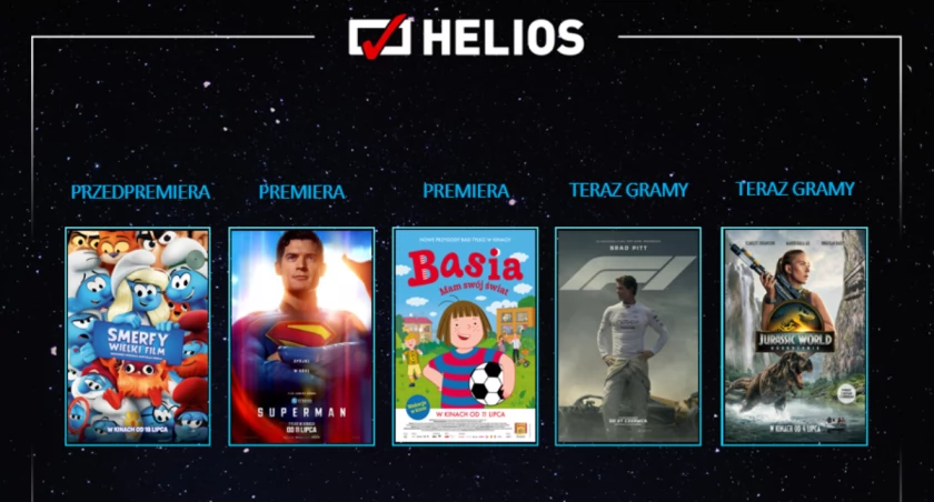 Helios zaprasza na lipcowe hity  na wielkim ekranie!
