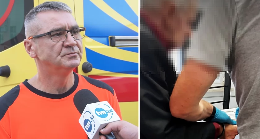 Rozpiął kurtkę i wyciągnął nóż. Trzy miesiące aresztu za atak na ratowników medycznych [FOTO i VIDEO]