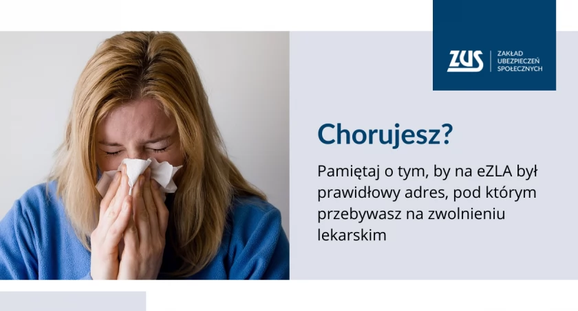 Pamiętaj o prawidłowym adresie na zwolnieniu lekarskim podczas choroby