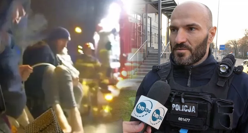 To jest nasz obowiązek. Bohaterska akcja łomżyńskich policjantów uratowała kobietę [VIDEO]