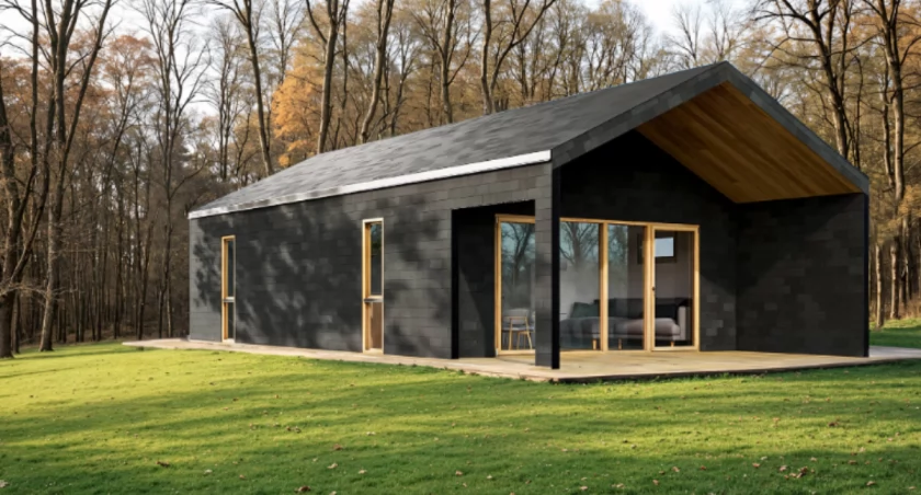Dom 44 m² w technologii modułowo-panelowej – mały metraż, duży komfort