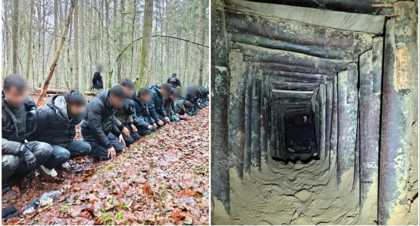 Gigantyczny podkop. Tłum migrantów wyszedł z ziemi po polskiej stronie [VIDEO i FOTO]