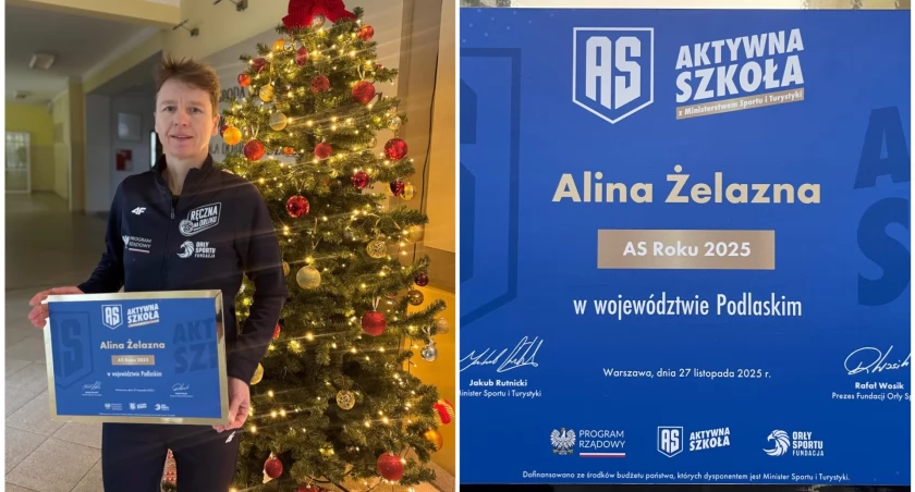 Alina Żelazna z łomżyńskiej Jedynki z wyróżnieniem AS Roku Województwa Podlaskiego