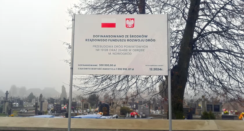 Przebudowa dróg powiatowych nr 1912B oraz 2648B (ul. Cmentarna) w m. Nowogród na długości ok. 0,3 km