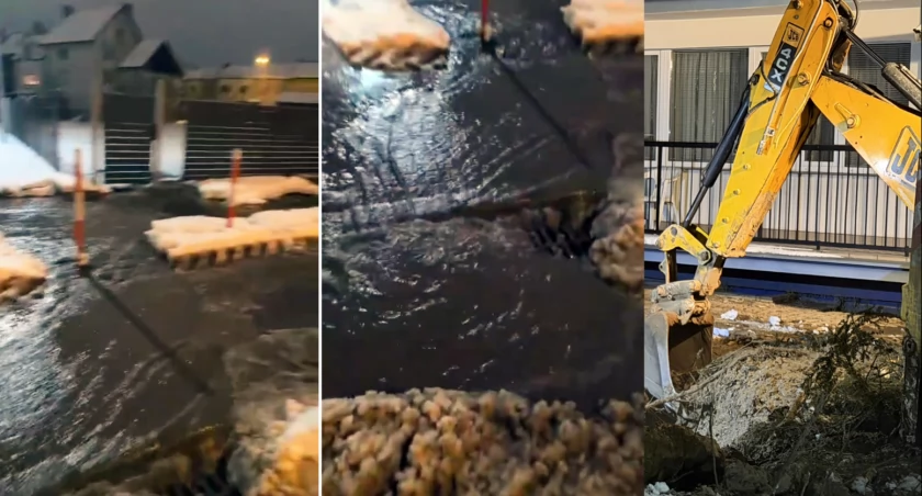 Mrozy nie odpuszczają rurom. Kolejna awaria wodociągowa [VIDEO]