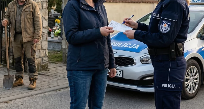 Dramatyczne krzyki w słuchawce były mistyfikacją. Powód? Praca męża na cmentarzu