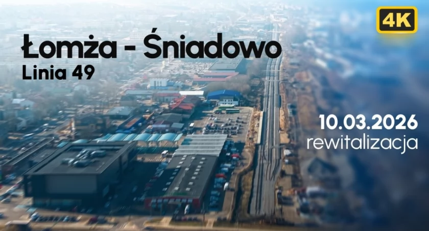 Linia 49 Łomża – Śniadowo: Tak wygląda plac budowy trzy miesiące przed wielkim powrotem [VIDEO]