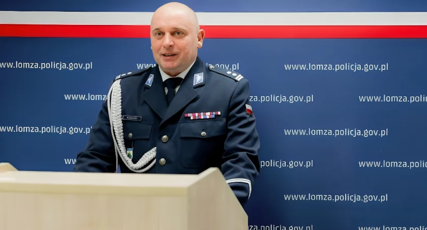 Z Kolna do Łomży. Młodszy inspektor Ryszard Duchnowski oficjalnie dowodzi w Łomży [FOTO]