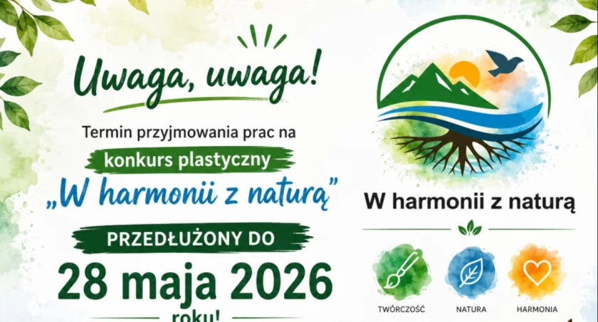 Konkurs plastyczny „W harmonii z naturą!” Przedłużenie terminu przyjmowania prac
