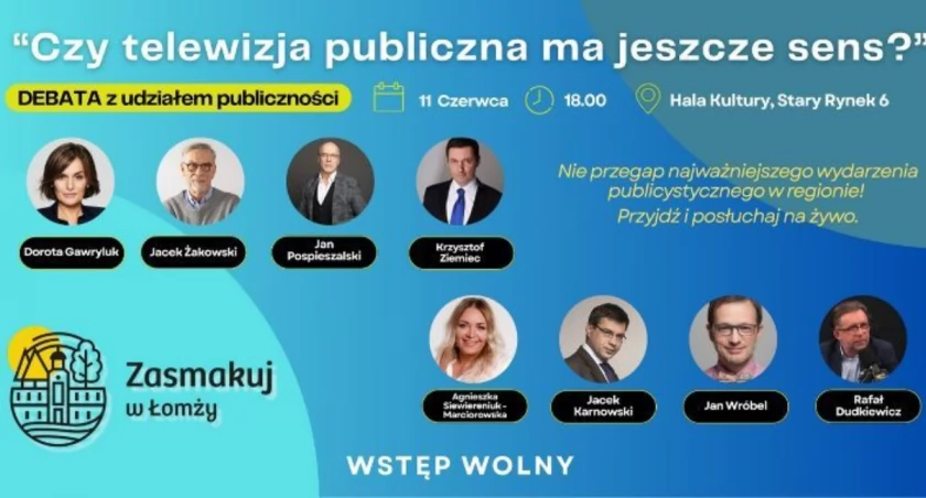 Znani dziennikarze przyjadą do Łomży dyskutować o publicznej telewizji. Gawryluk, Ziemiec, Żakowski i inni w Hali Kultury