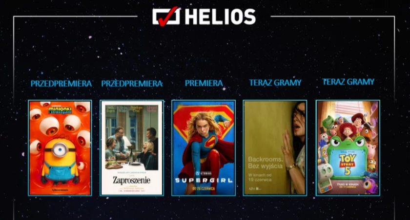 Od „Supergirl” po nocne maratony - filmowy początek wakacji w Heliosie
