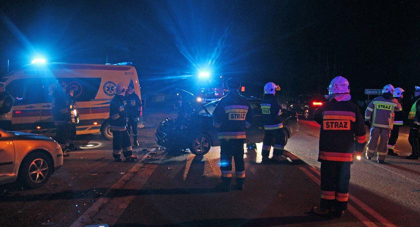 Zaruzie: Wypadek na DK61. Kierująca w szpitalu! [FOTO]