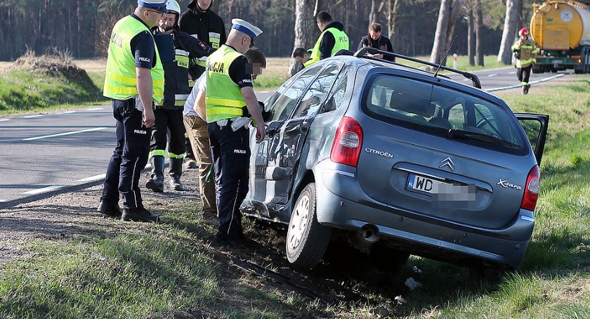 Dziecko przetransportowane śmigłowcem po wypadku na DK63 [FOTO]