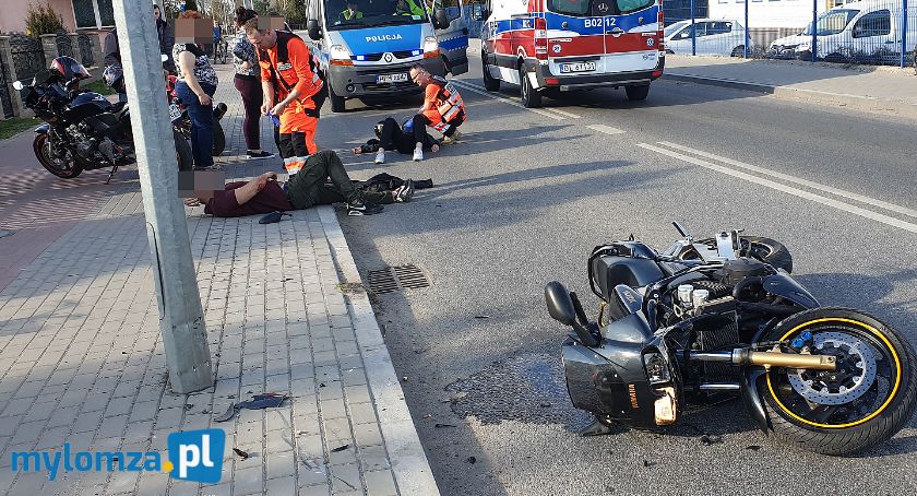 Wypadek motocyklisty. Dwie osoby w szpitalu [FOTO]