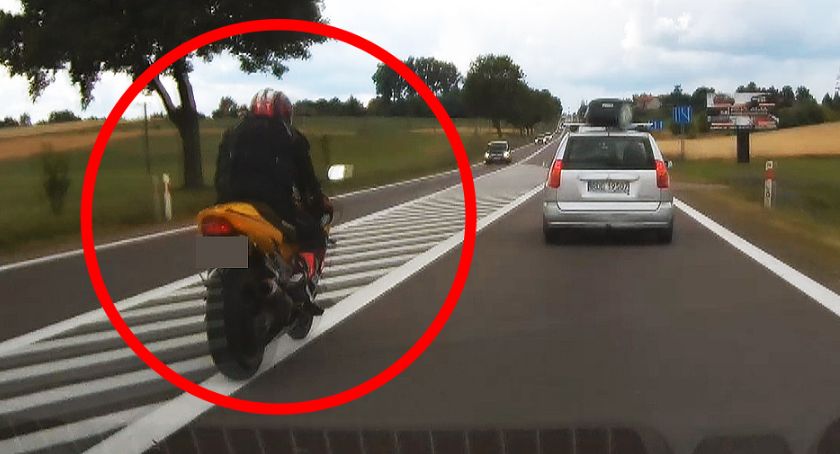 DK63: Niecierpliwy motocyklista spotkał nieoznakowane BMW [VIDEOREJESTRATOR]