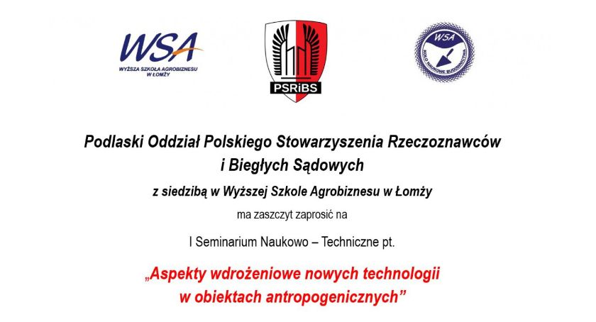 Zaproszenie: I Seminarium Naukowo-Techniczne