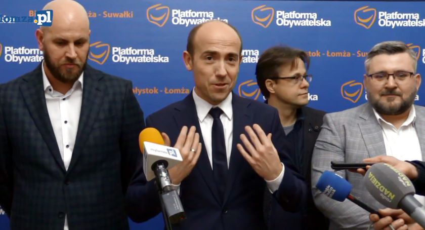 Borys Budka zabiega w Łomży o poparcie. 