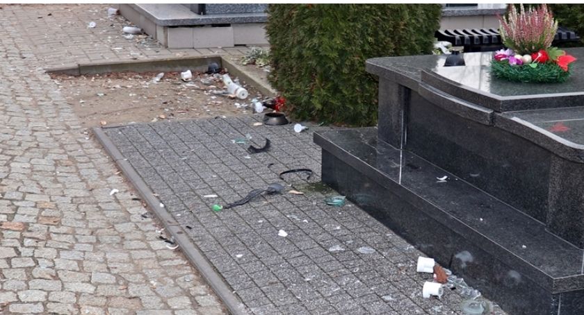 Rozróba na cmentarzu! Młodzi wandale zatrzymani [FOTO]