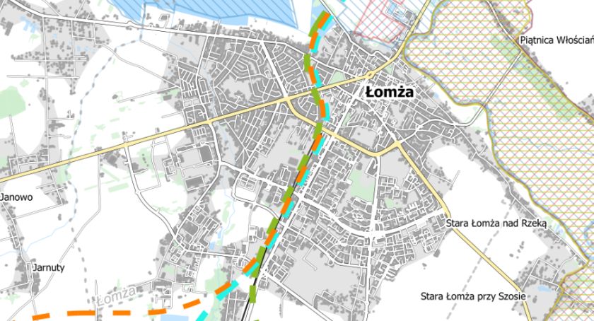 Pociągi przejadą przez środek Łomży? 