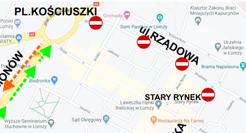 Łomża: Za tydzień rusza przebudowa dróg w centrum miasta. MPK wprowadza zmiany