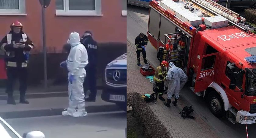 Koronawirus? Tajemnicza akcja służb na Broniewskiego [FOTO i VIDEO] 