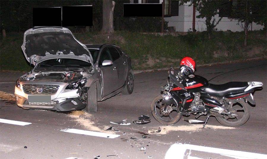 Motorowerzysta po wypadku trafił do szpitala