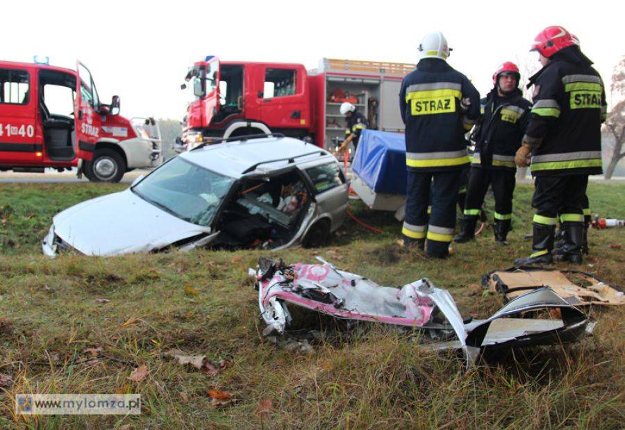 Groźny wypadek na trasie Łomża-Ostrołęka. Trasa już odblokowana! [VIDEO i FOTO]