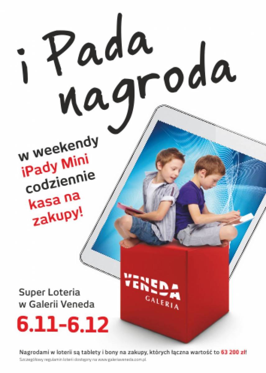 Tylko w Galerii Veneda! Codziennie kasa na zakupy, a w weekendy iPady