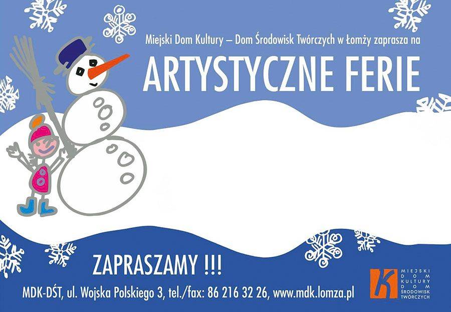 Artystyczne ferie z MDK-DŚT