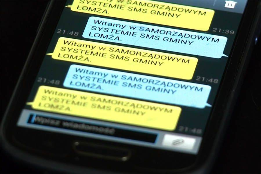 Samorządowy Informator SMS dla mieszkańców Gminy Łomża