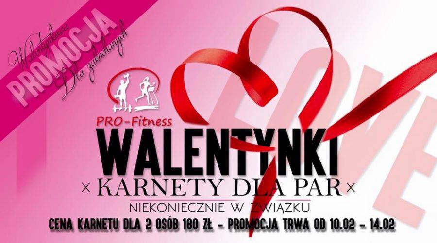 Walentynkowa promocja w siłowni PRO-Fitness