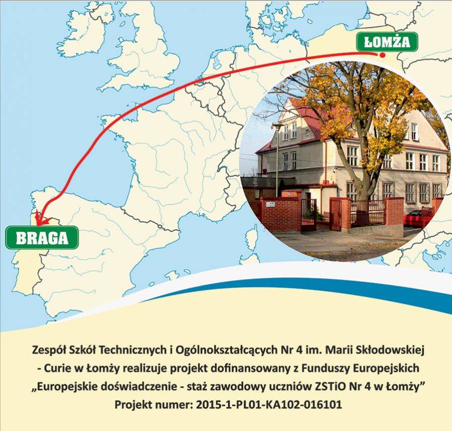 Europejskie doświadczenie - staż zawodowy uczniów ZSTiO Nr 4 w Łomży