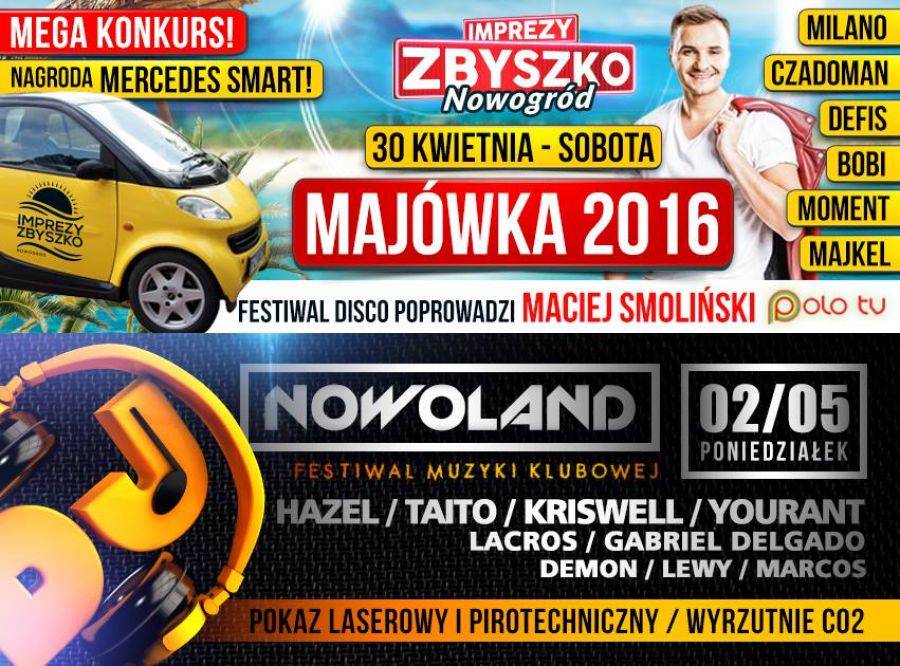 Wygraj samochód na Majówce w Nowogrodzie!