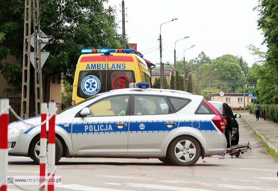 Potrącona rowerzystka trafiła do szpitala [FOTO]