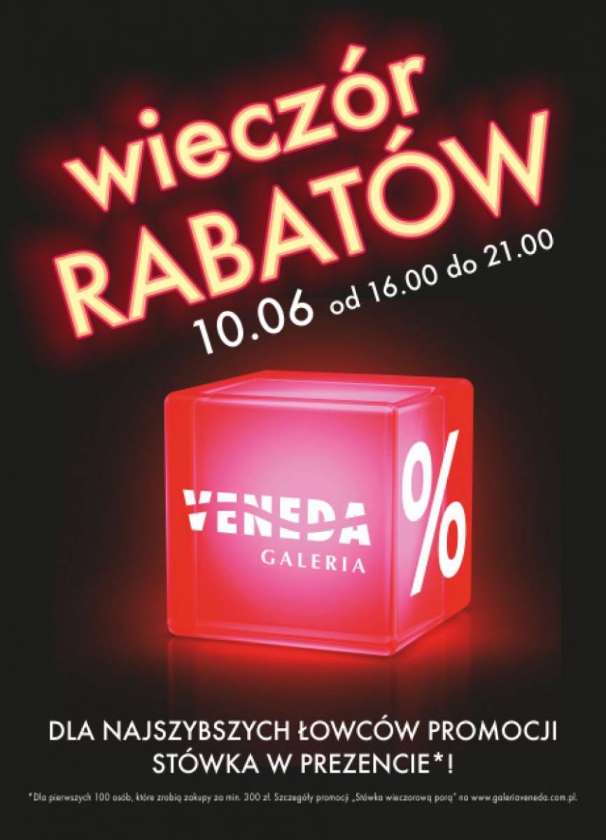 Kupuj i wygrywaj! Już jutro wieczór rabatów w Galerii Veneda