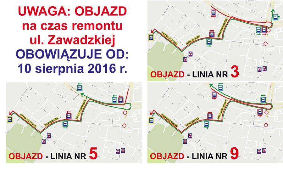 Remont Zawadzkiej wymusi objazdy autobusów MPK