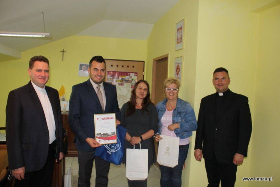 Prezydent Łomży odwiedził siedzibę Caritas