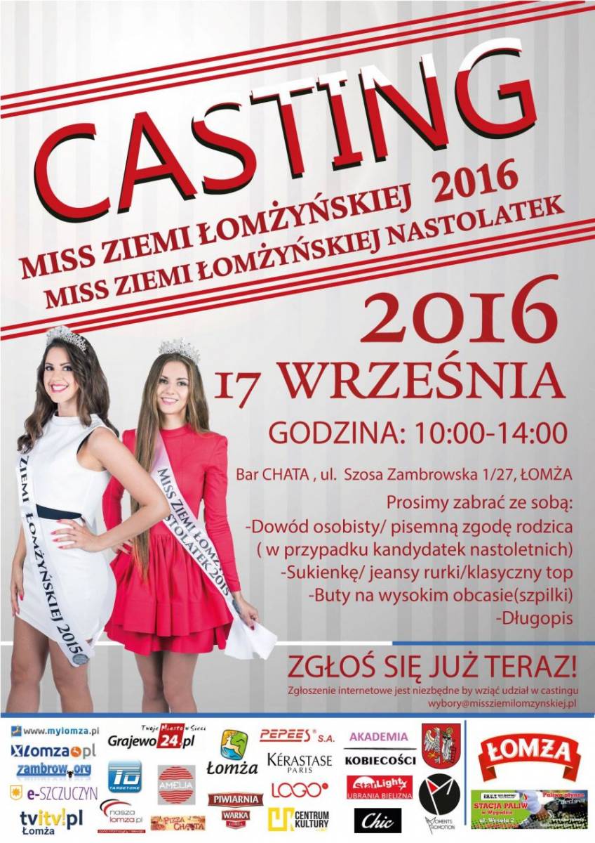 Casting do II wyborów Miss Ziemi Łomżyńskiej coraz bliżej