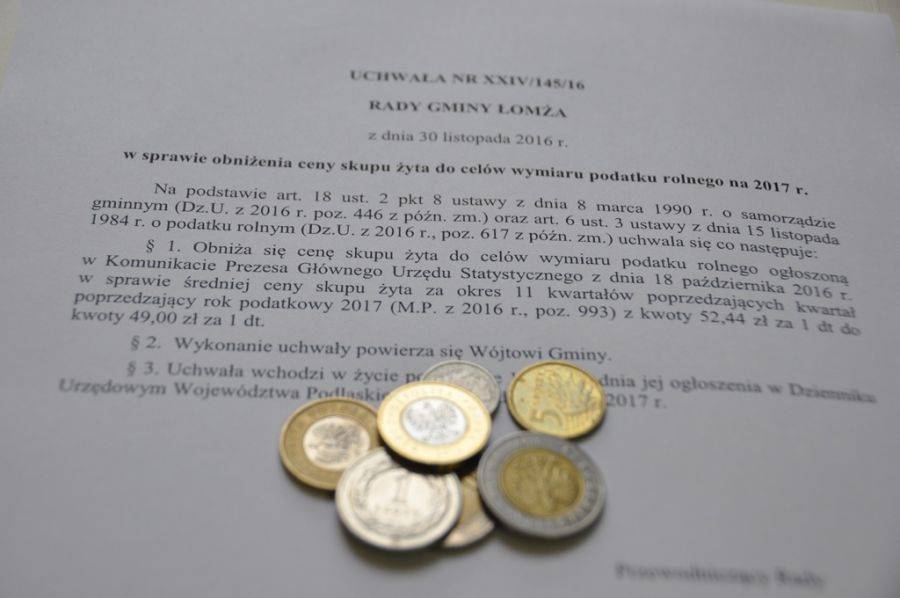 Mieszkańcy Gminy Łomża zapłacą niższe podatki