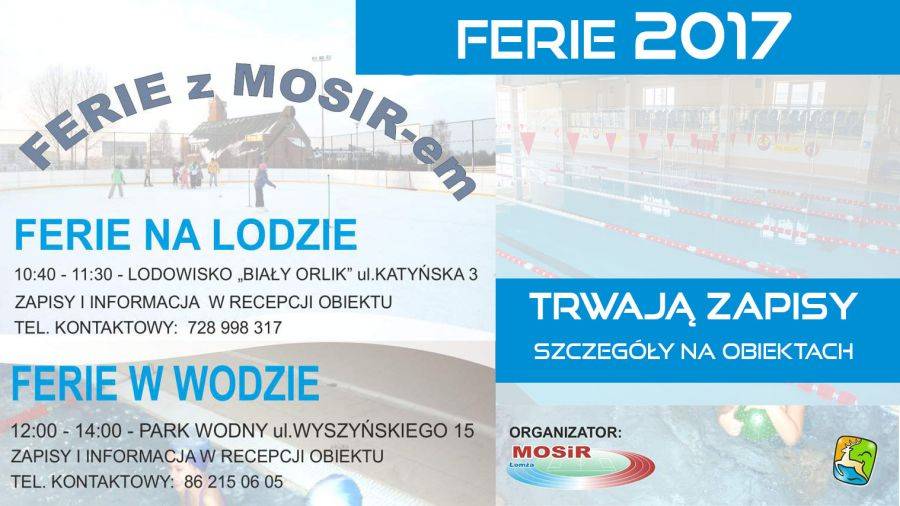Na lodzie czy w wodzie? Ferie z MOSiR-em