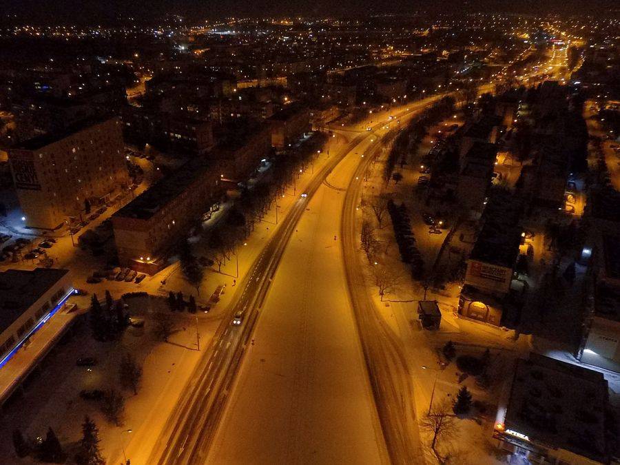 Zimowa Łomża z lotu ptaka [VIDEO]