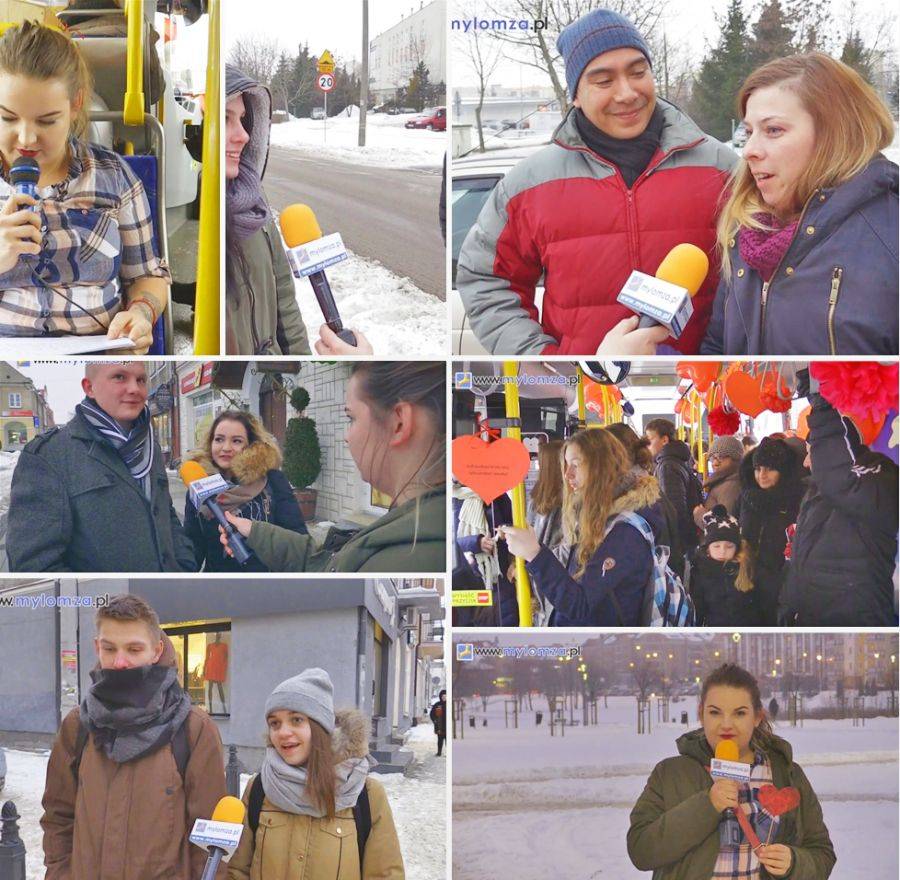 Łomża: Walentynki w autobusie, na ulicy, w kawiarni... [VIDEO]