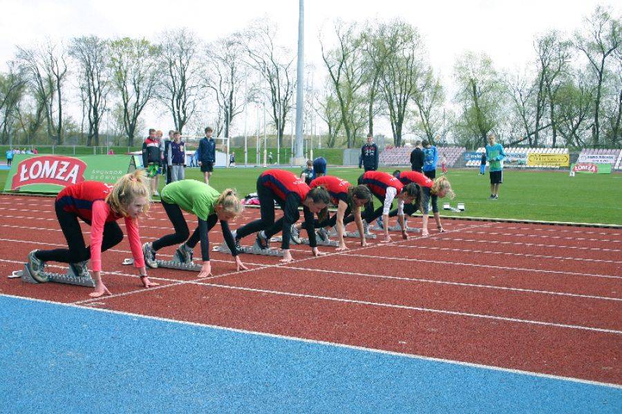 Igrzyska grupy zachodniej w czwórboju na Stadionie Miejskim w Łomży
