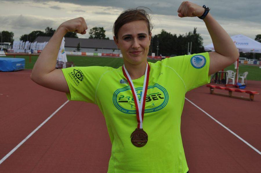 Beata Trzonkowska z brązowym medalem Mistrzostw Polski w pchnięciu kulą