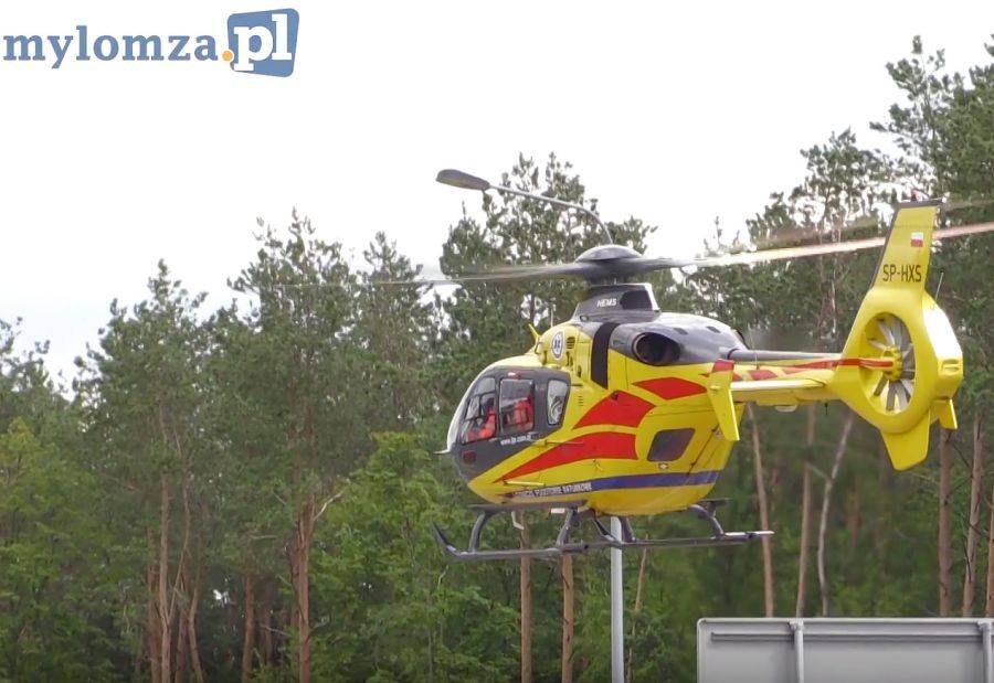 Wypadek motocyklisty na obwodnicy Stawisk [VIDEO i FOTO]